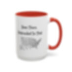 two-toned mug white and red with black text "Been There, Responded to That" with USA Map.