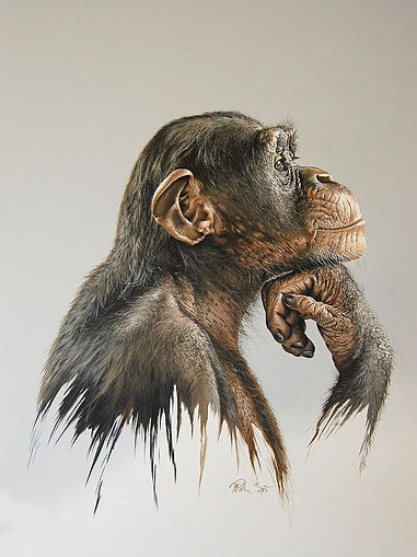 Painting Painting - The Thinker by Mario
