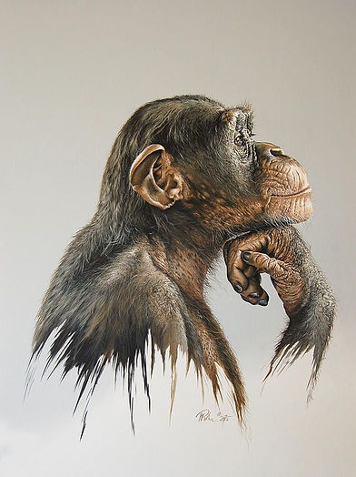 Painting Painting - The Thinker by Mario