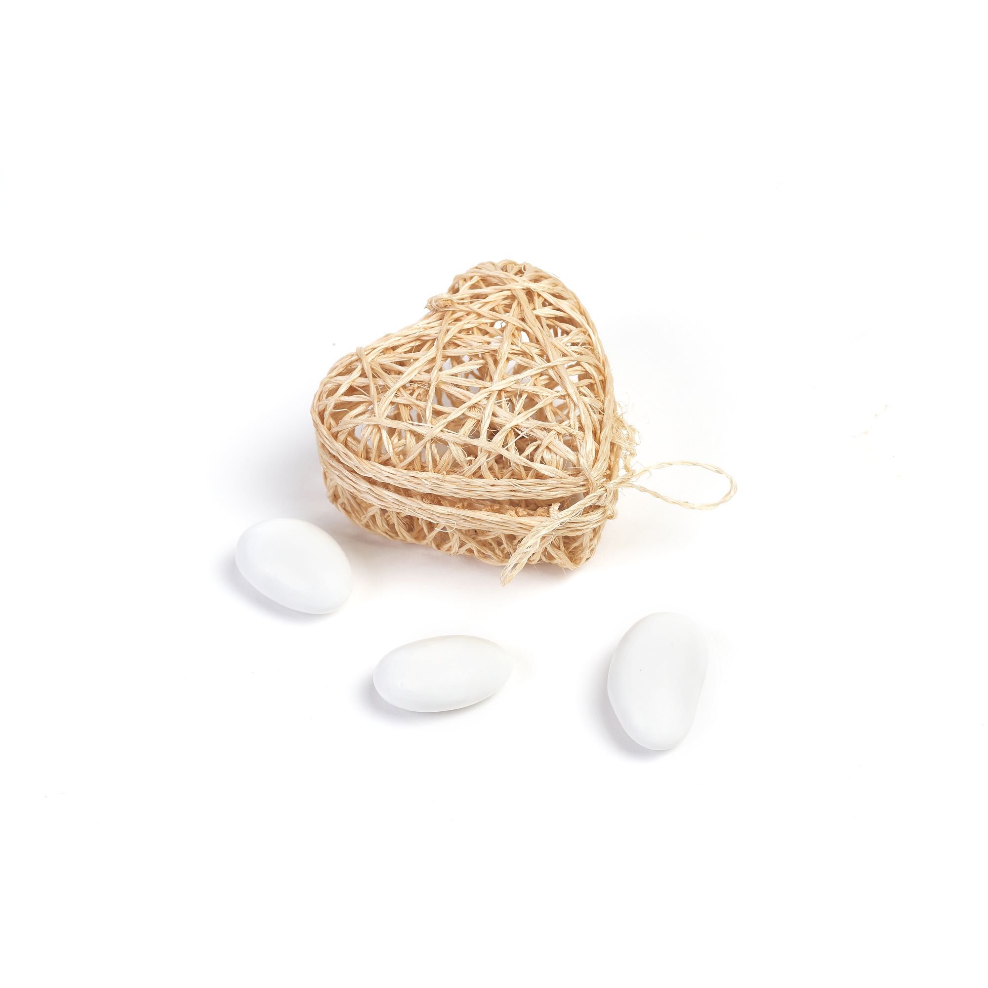 Scatolina cuoricino in abaca