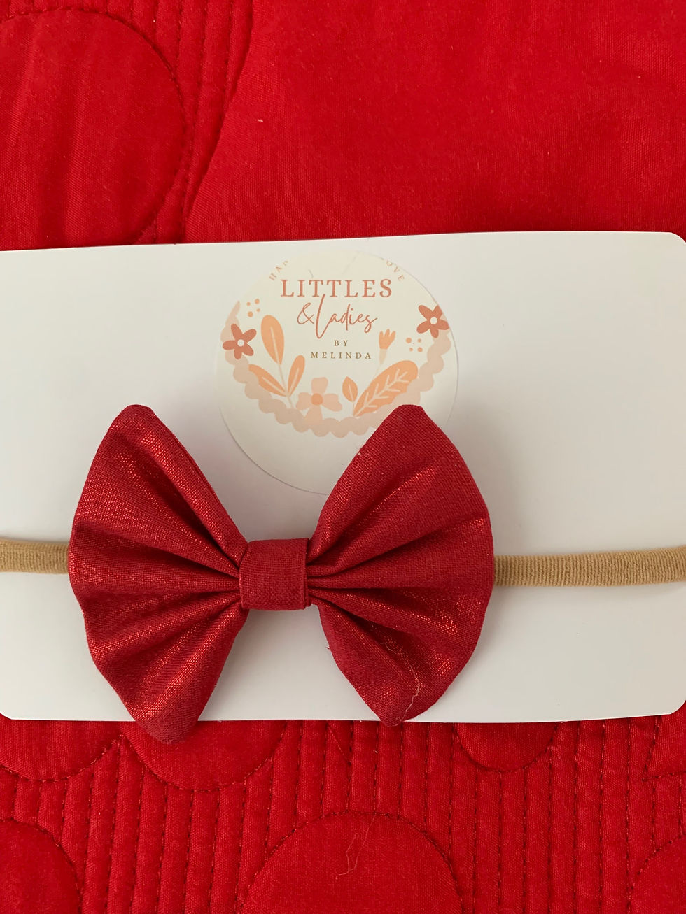 Perfect Red Shimmer/ headband 