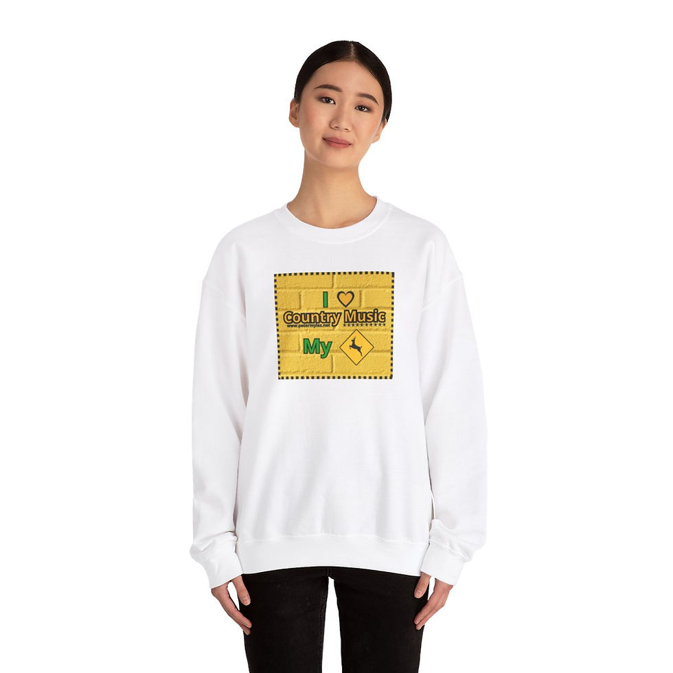 I LOVE COUNTRY MUSIC MY DEER - Unisex Heavy Blend™ Crewneck Sweatshirt