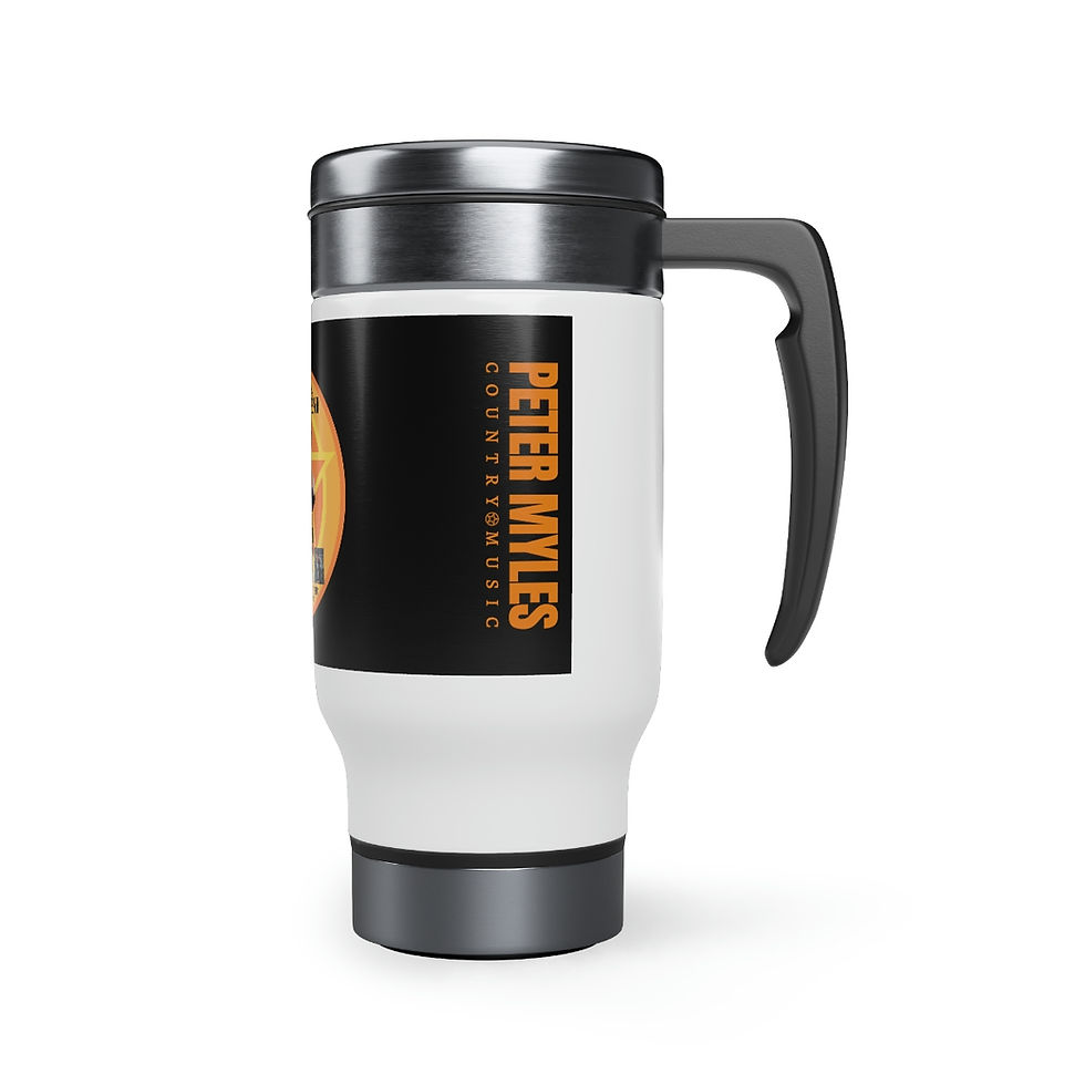 Thumbnail: Peter Myles' U GOTTA BE BAD, 2 BE GOOD Stainless Steel Travel Mug + Handle, 14oz