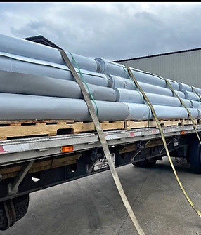 Close-up of 4x8x2 expanded polystyrene (EPS) foam boards