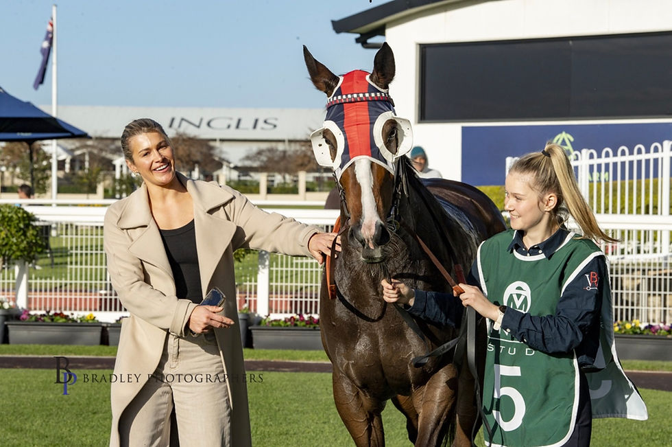 PROMISING FILLY CLINCHES A HAT-TRICK