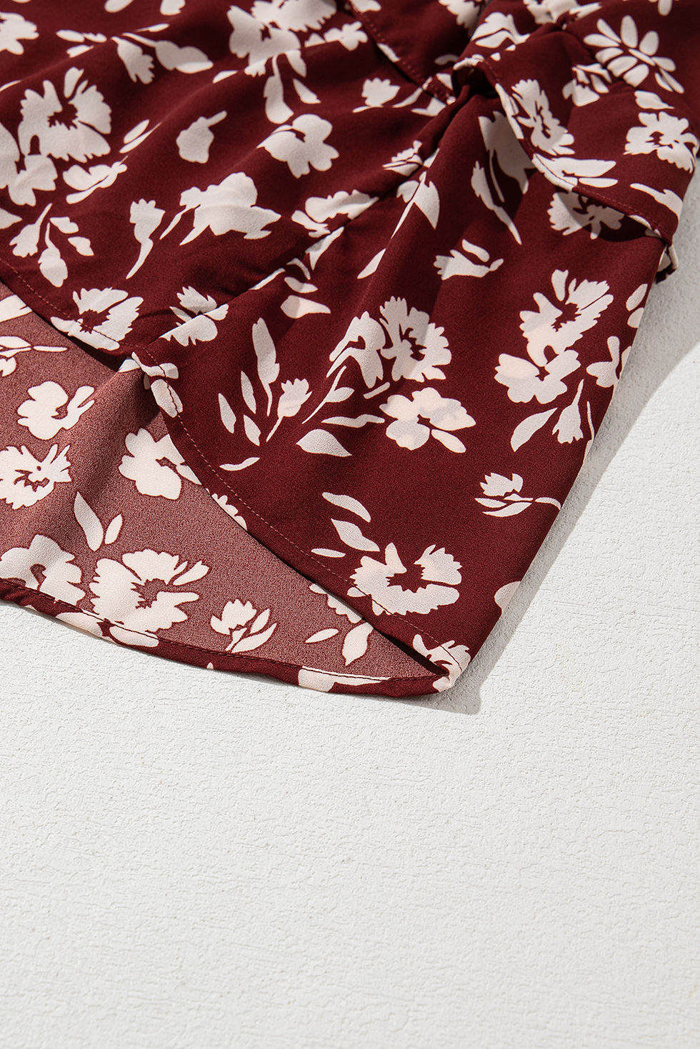 Thumbnail: Brown Red Smocked dress