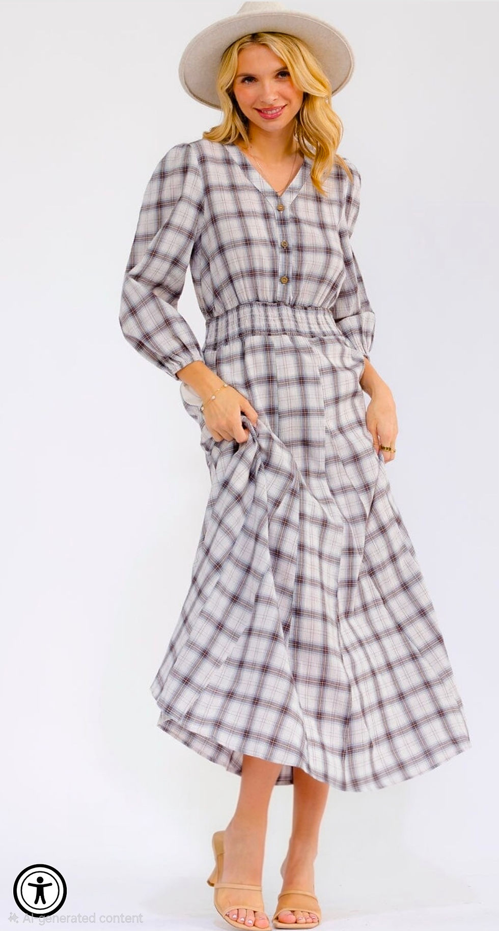 Thumbnail: Classic plaid maxi