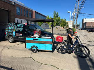 Mobile coffee cart for any event