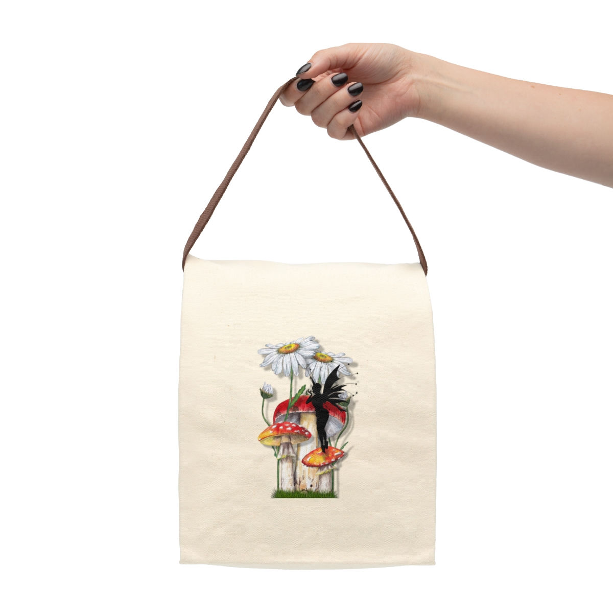 Fairy mushroom magic circle Canvas Lunch Bag With Strap