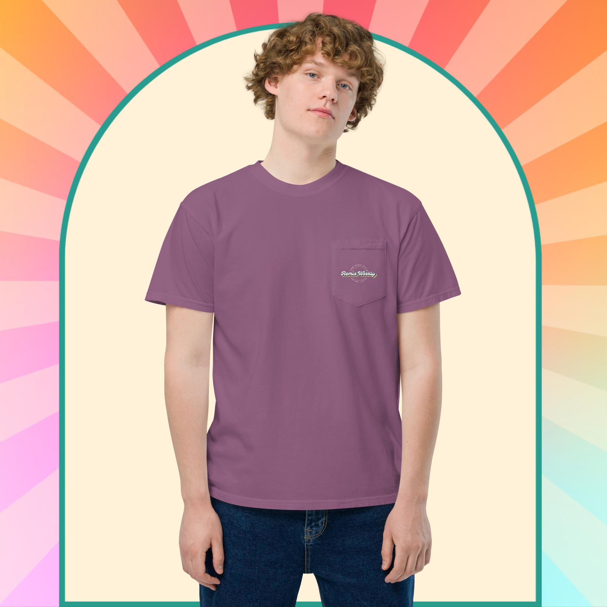 Unisex garment-dyed pocket t-shirt