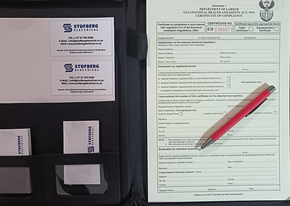 Understanding Electrical Certificates of Compliance