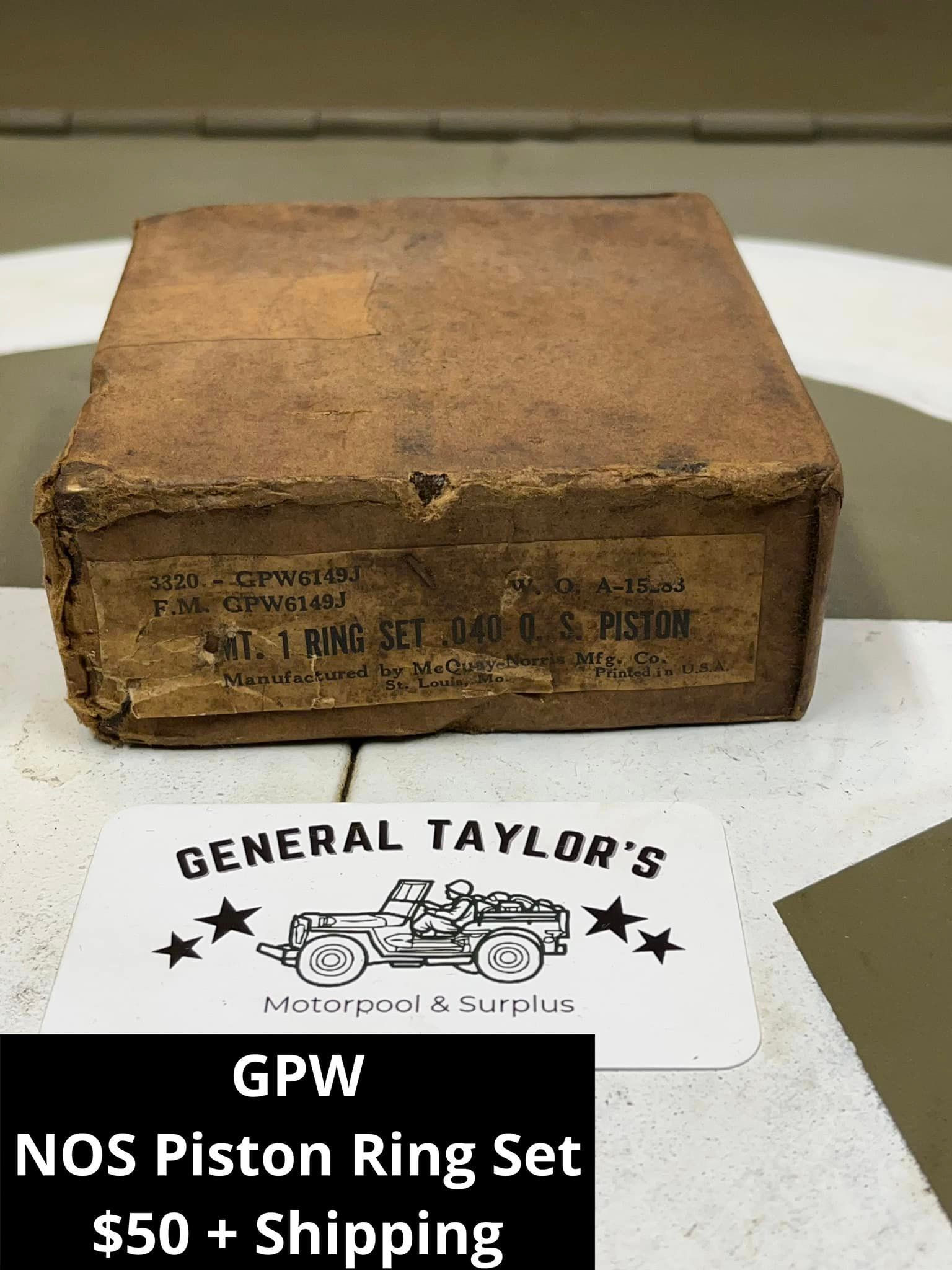 GPW NOS Piston Ring Set