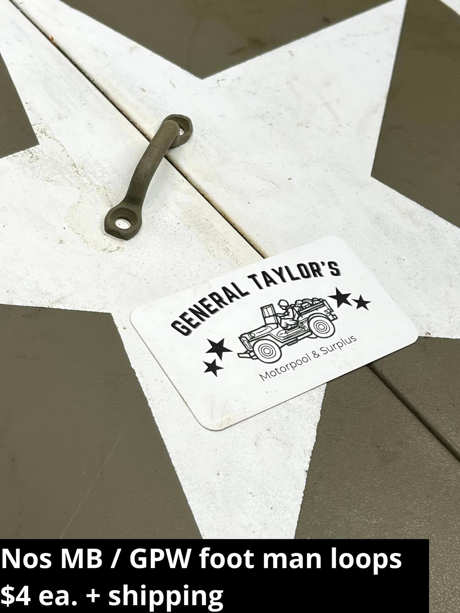 NOS MB/ GPW Foot Man Loop