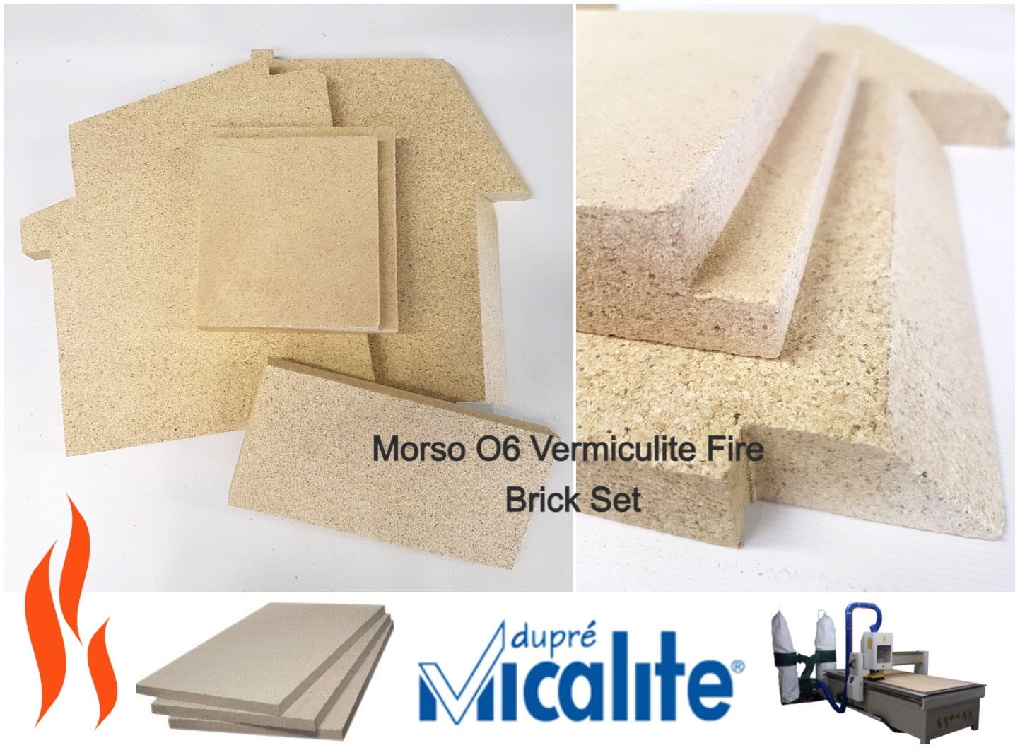 Morso O6 Vermiculite Fire Brick Set