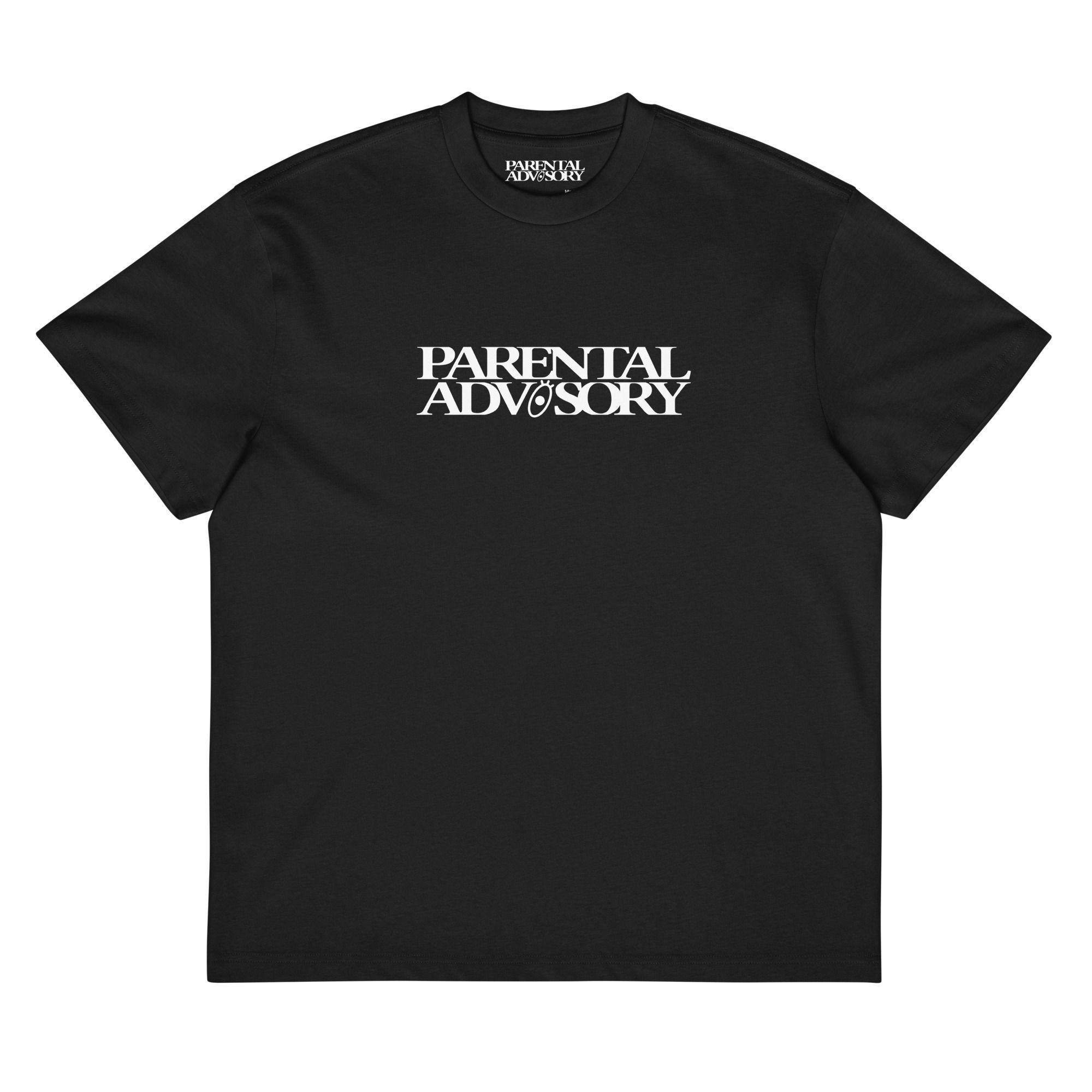 parental advisory graphic, parental advisory black and white, flagship tee featuring the brand logo