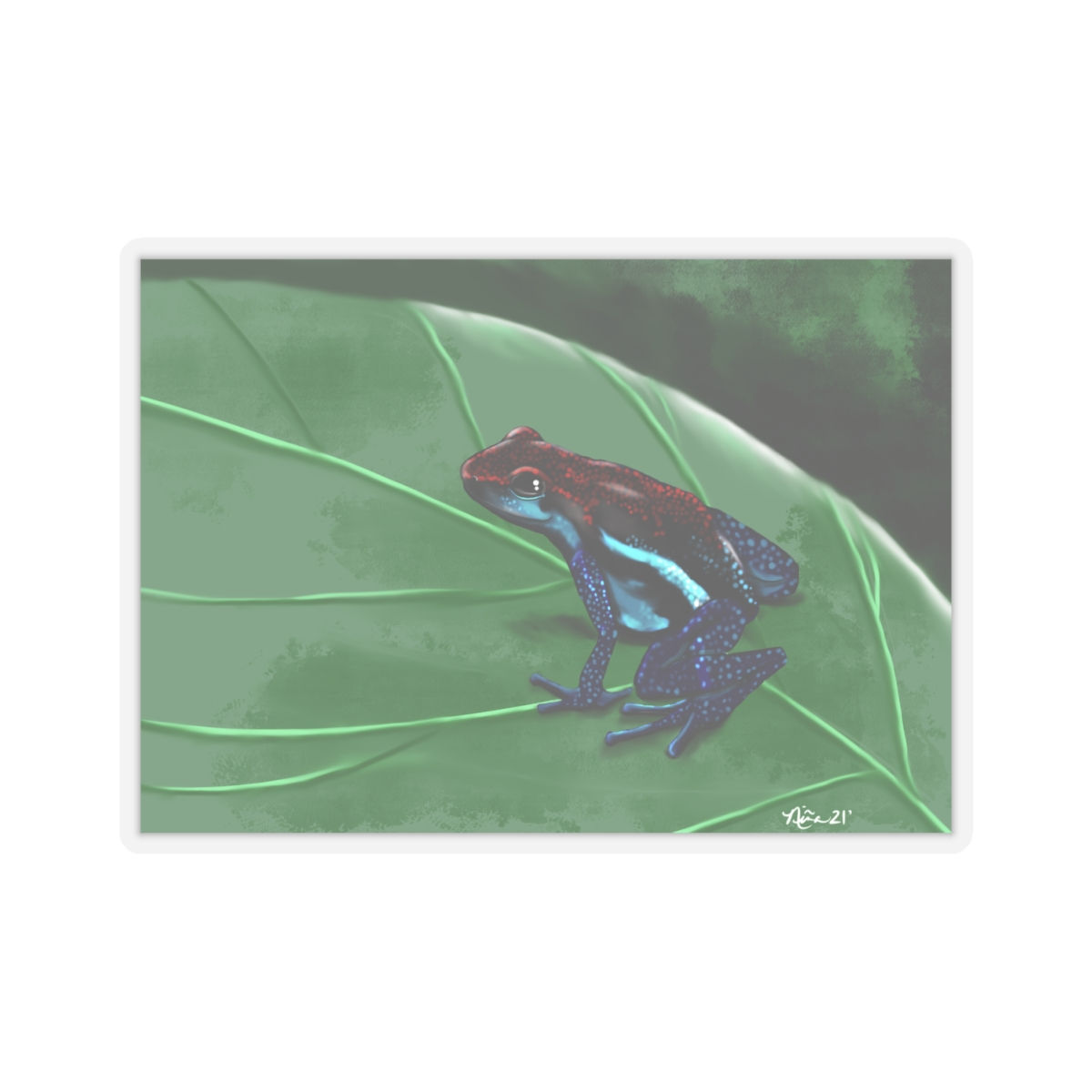 Ruby poison dart frog, Ameerega parvula Kiss-Cut Stickers