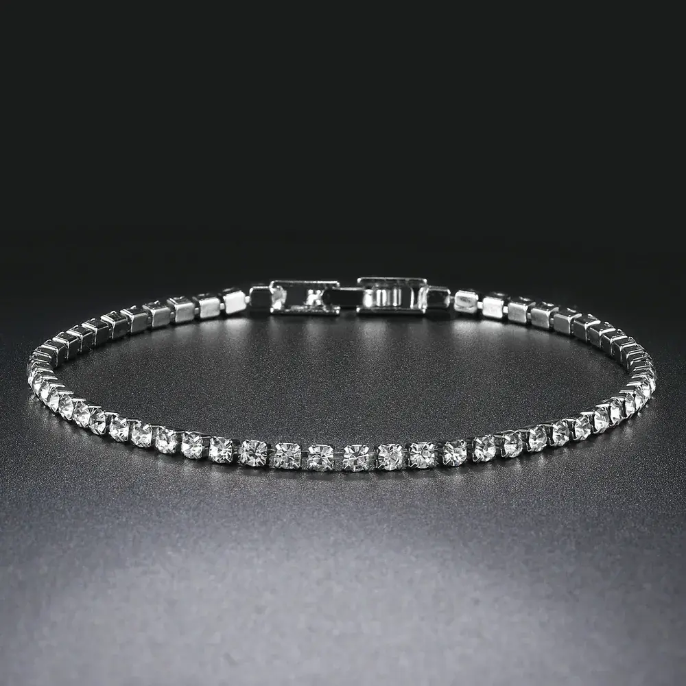 ZHOUYANG Tennis Bracelet for Women Luxury Style 4 Color 4 Claws Mosaic Cubic