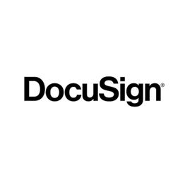 DocuSign logo in black and white
