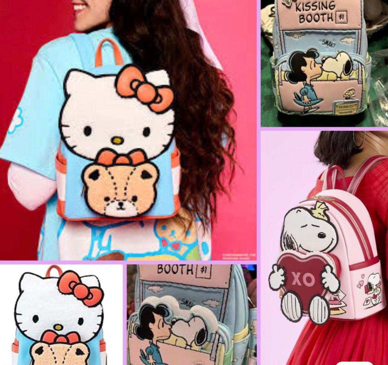Mochilas kitty/Snoopy hermosa 