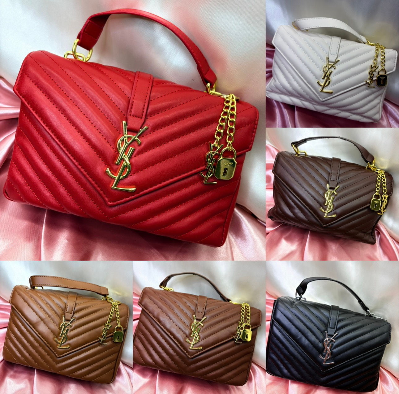 Bolsa YSL con llaveros F008