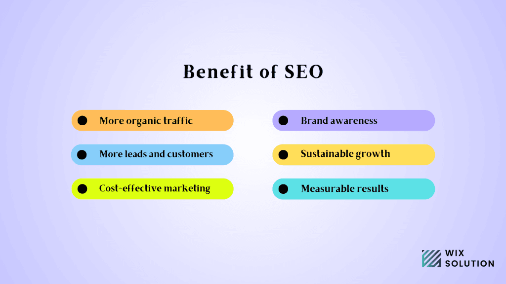 Benefit of SEO - wix seo guide