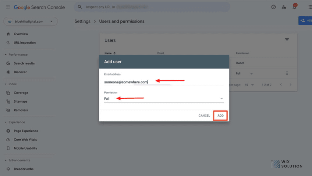 add user to search console