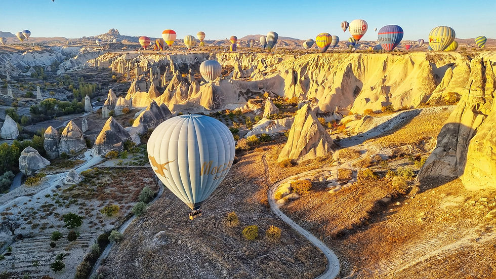 Hot Air Balloon views over Cappadocia