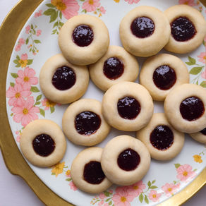 Sourdough Strawberry Jam Shortbread Cookies