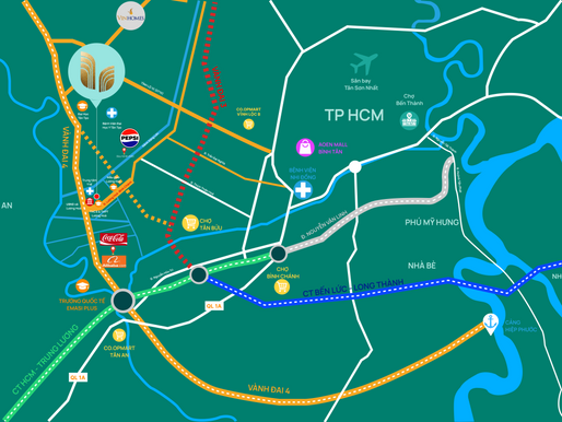 Vị trí dự án LA Home - khu vực chiến lược kinh tế tại Long An