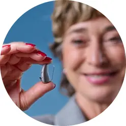 Signia Pure Charge&Go BCT IX hearing aid showcasing its sleek design.