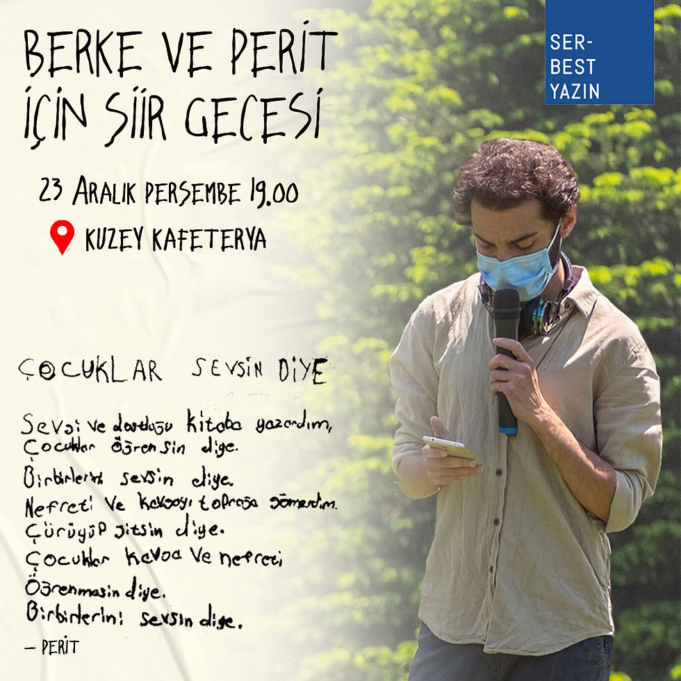 Berke ve Perit için Şiir Gecesi