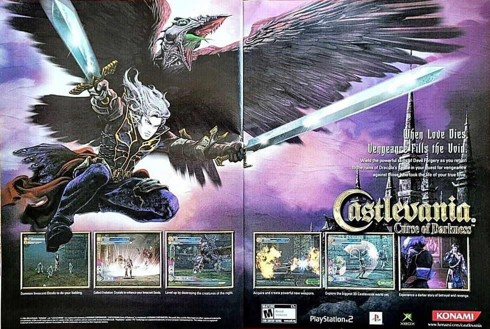 Un anuncio de revista gringa de Castlevania: Curse of Darkness