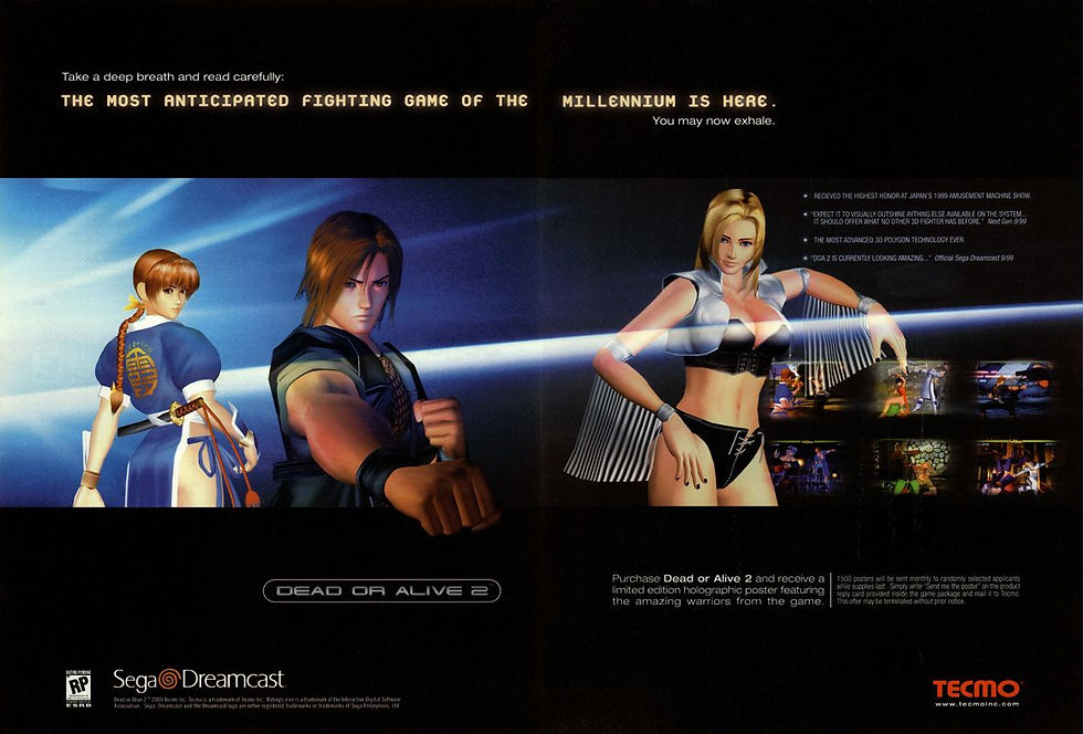 Anuncio de revista gringa de Dead Or Alive 2