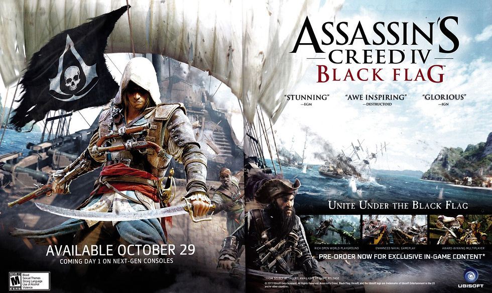 Anuncio de revista gringa de Assassin's Creed: IV Black Flag