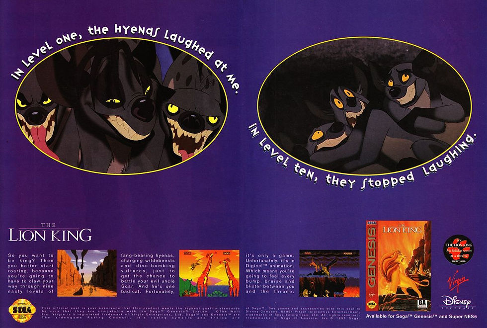 Otro anuncio de revista gringa de The Lion King