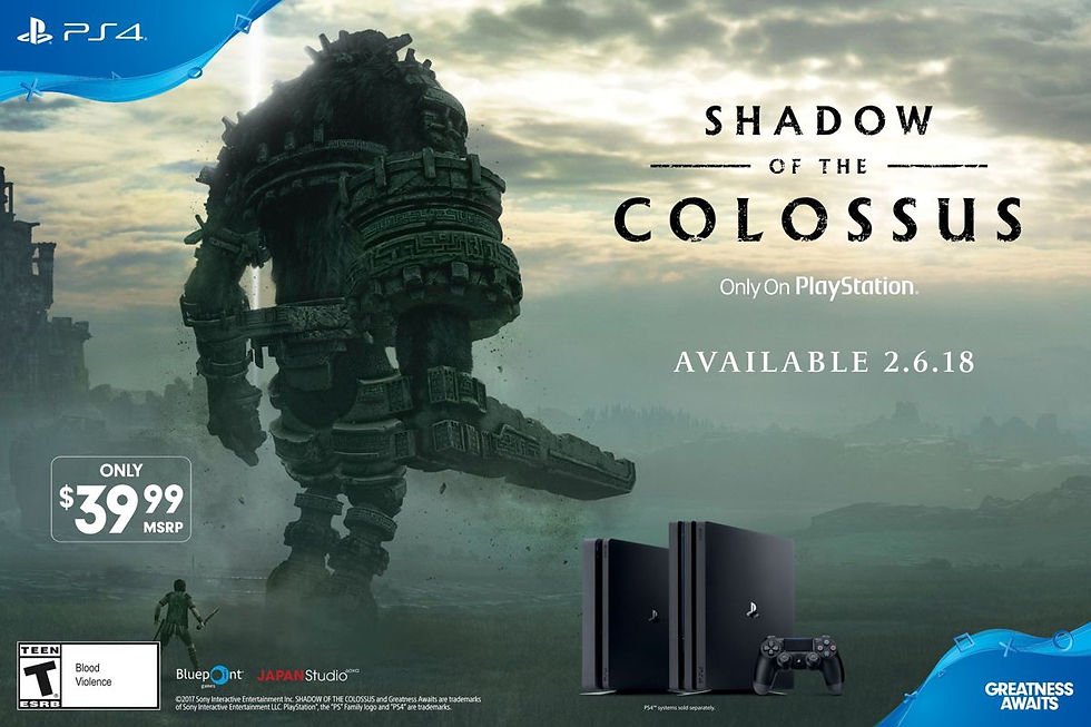 Anuncio de Shadow of the Colossus para PS4