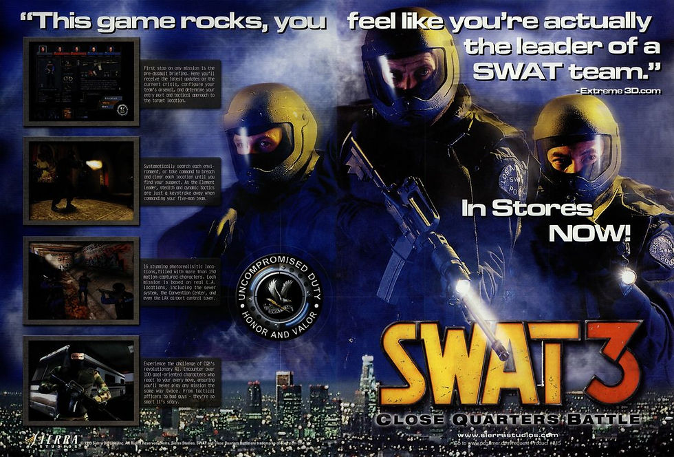 Anuncio de revista gringa de SWAT 3: Close Quarters Battle