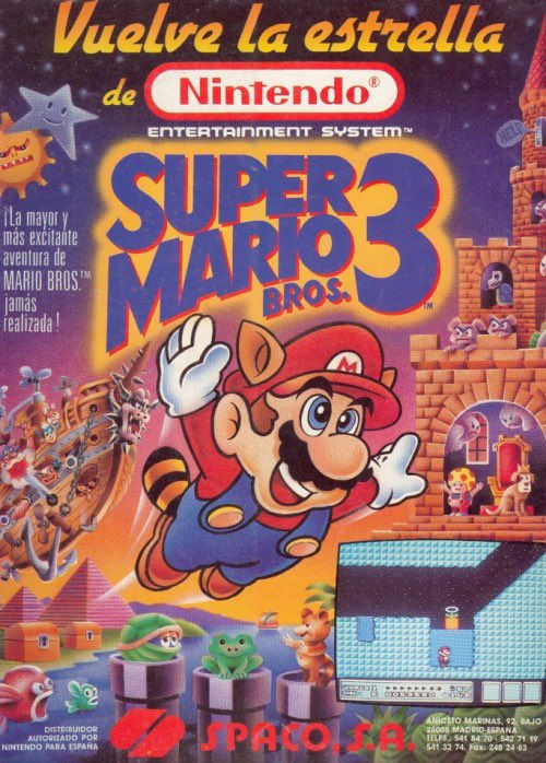 Anuncio español de Super Mario Bros. 3