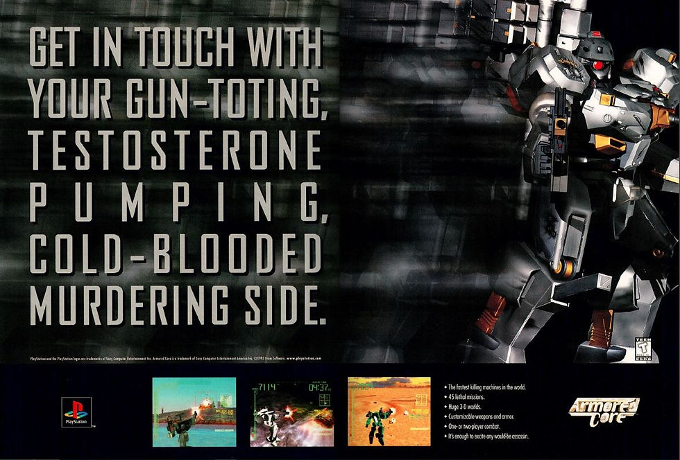 Anuncio de revista gringa de Armored Core