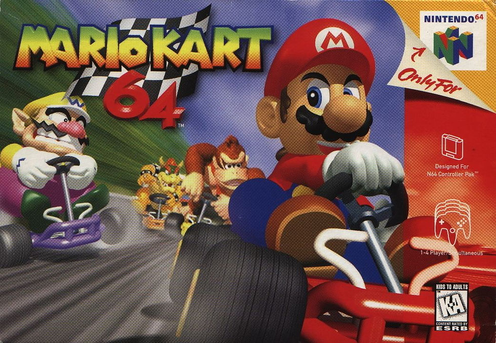 Portada americana de Mario Kart 64