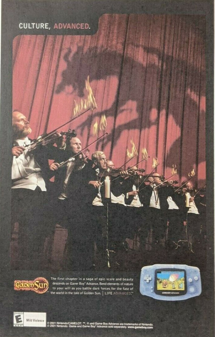 Anuncio de revista gringa de Golden Sun