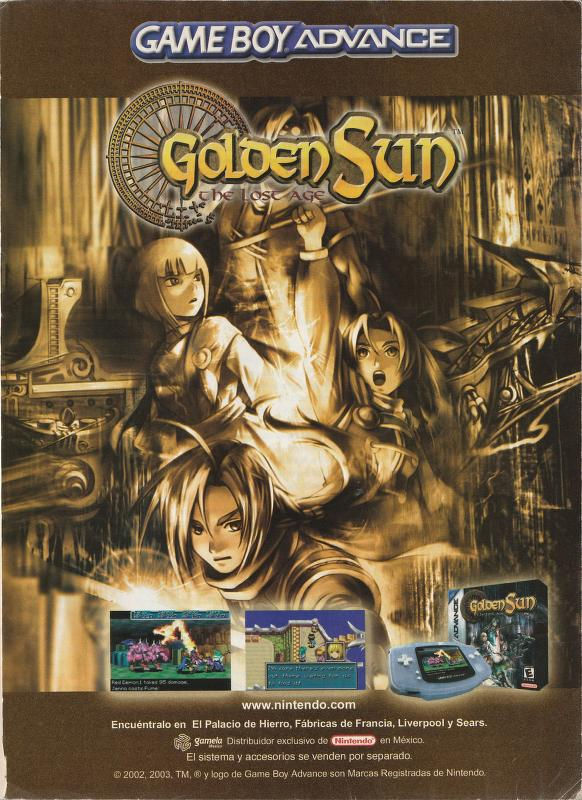 Anuncio en la revista Club Nintendo de Golden Sun: The Lost Age