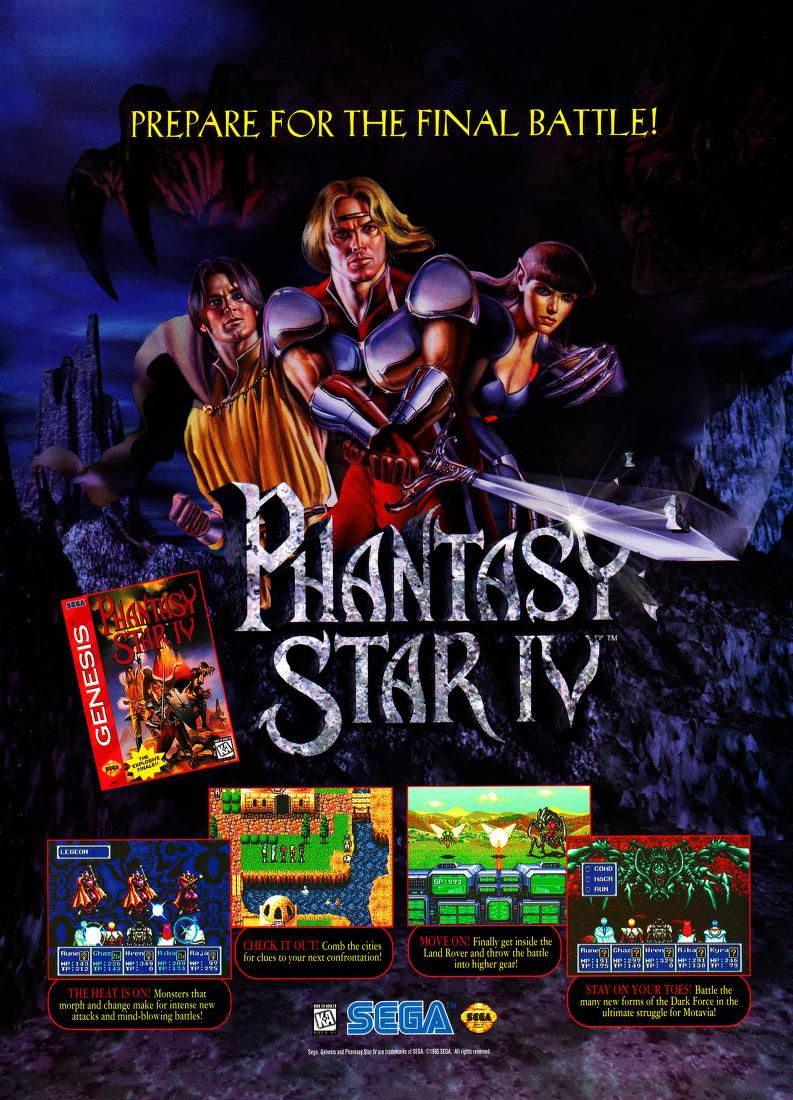 Anuncio gringo de Phantasy Star IV: The End of the Millenium
