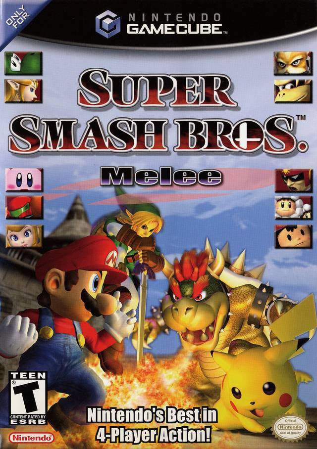 Portada americana de Super Smash Bros. Melee