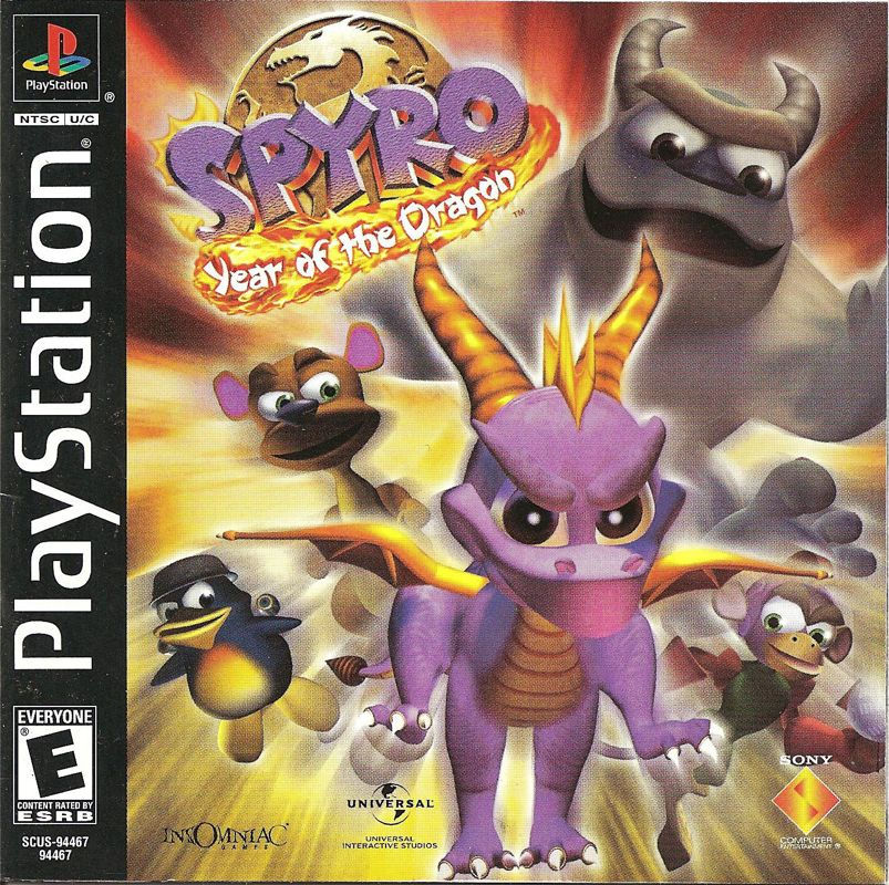 Portada americana de Spyro Year of the Dragon
