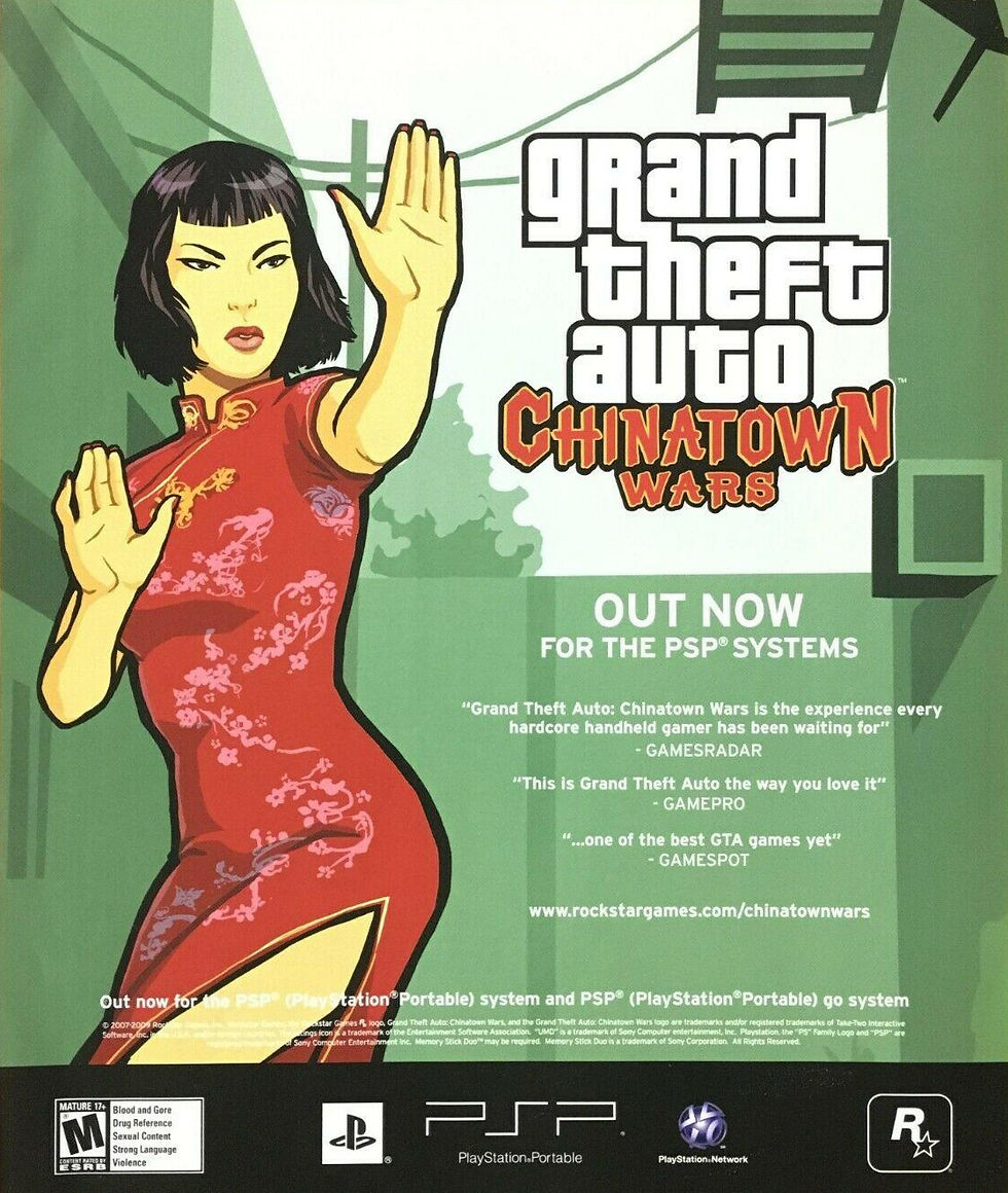 Anuncio de la versión para PSP de Grand Theft Auto: Chinatown Wars