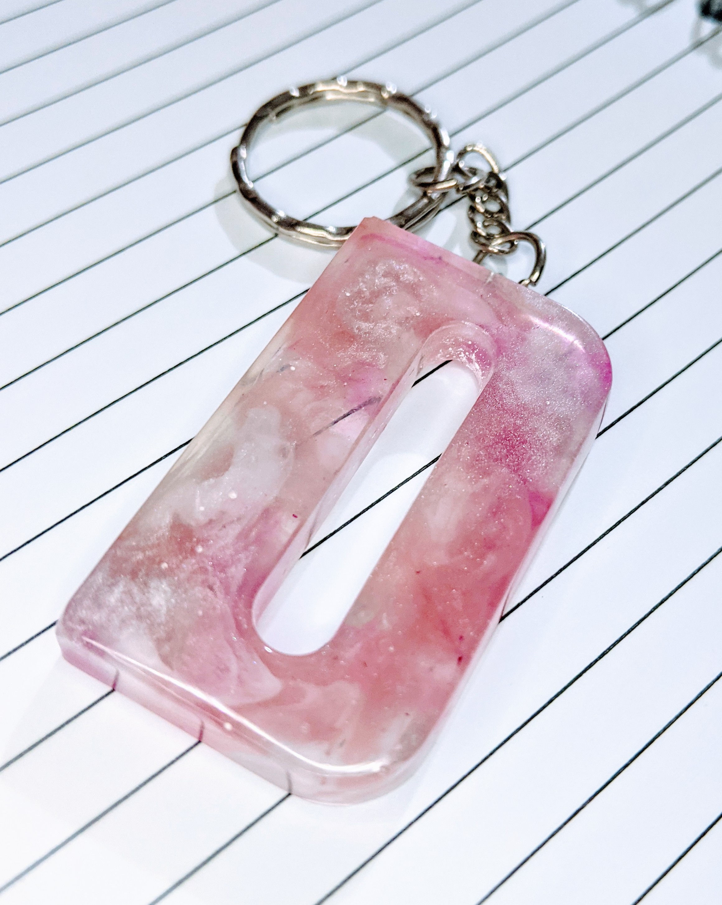Pink Initial D Keyring 