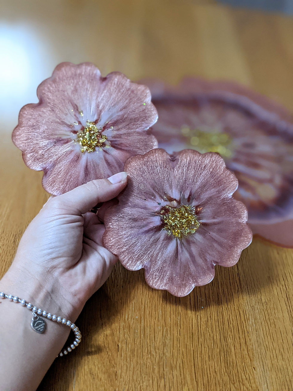 Thumbnail: Large Flower & Flower Coaster Set 