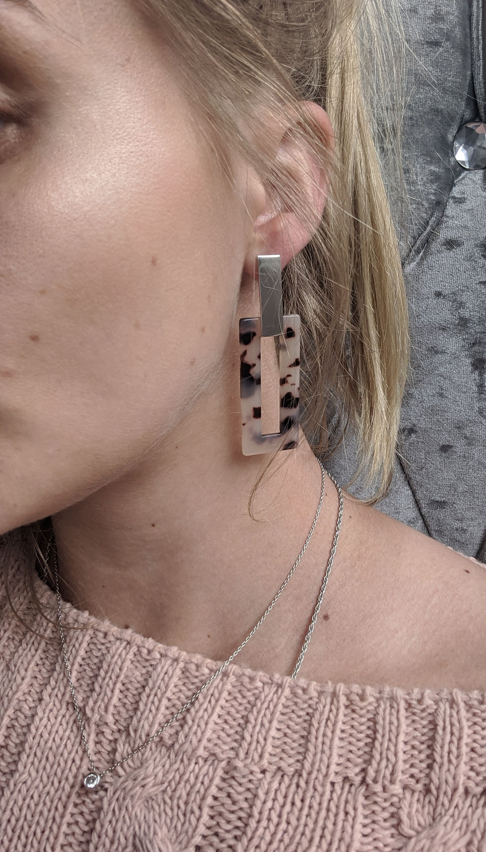 Thumbnail: Tortoise Sterling Silver Earrings