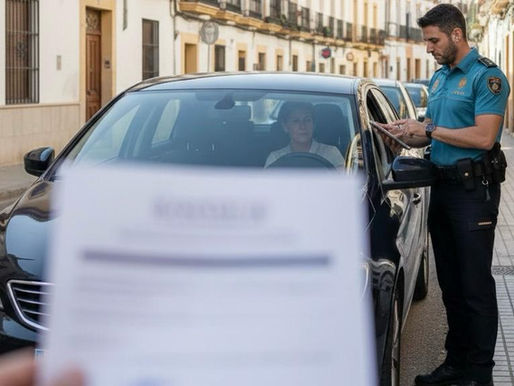 Multa por conducir sin seguro en España durante un control de tráfico